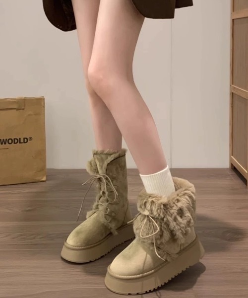 稀少 ロロピアーナ レースアップ ムートンブーツ 2way イタリア製 セール】2WAYレースアップムートンブーツ（ブーツ）｜FUNdaysion