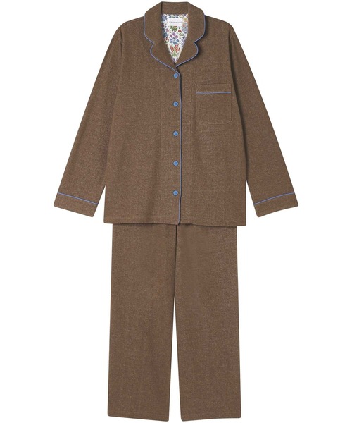 une nana cool(ウンナナクール)の「【綿混】コットンパイルパジャマ MADE WITH LIBERTY FABRIC(ルームウェア/パジャマ・レディース・ベージュ/ブラック/ブラウン/ホワイト/チョコ/ネイビー・L/M)」の3枚目の写真
