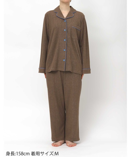 une nana cool(ウンナナクール)の「【綿混】コットンパイルパジャマ MADE WITH LIBERTY FABRIC(ルームウェア/パジャマ・レディース・ベージュ/ブラック/ブラウン/ホワイト/チョコ/ネイビー・L/M)」の7枚目の写真