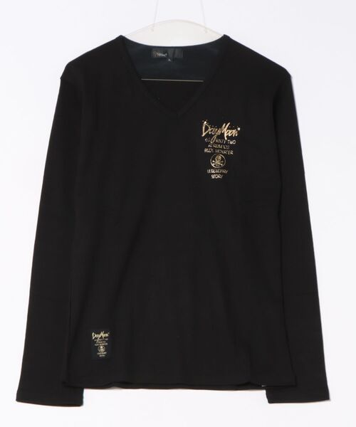 ARCHIVER(アーカイバ)の「【RES】【Day Moon】バックプリントVネックL/S-T(Tシャツ/カットソー・メンズ・ブラック・LARGE)」の2枚目の写真
