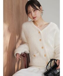 レディースのノーカラージャケット（ホワイト/白色系