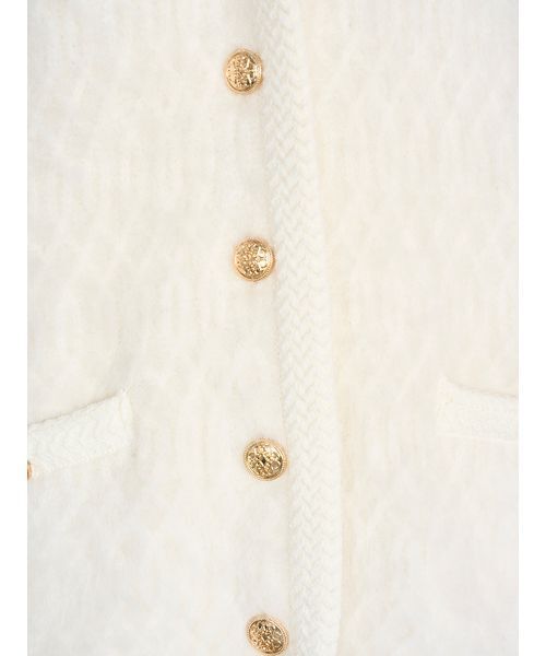 新品未使用　スナイデル　ファーライクミドルニットジャケット　アイボリー ファーライクミドルニットジャケット(ジャケット)｜アウター｜SNIDEL