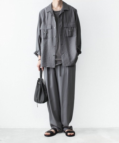 ATTACHMENT(アタッチメント)の「2/90 ウールツイストツイル イージートラウザーズ/ 2/90 WO TWIST TWILL EASY TROUSERS(スラックス・メンズ・ブラック/グレー・4/1/2/3)」の10枚目の写真