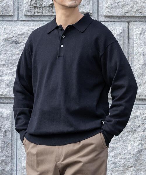 コットンカシミヤニットポロシャツ（ニット/セーター）｜URBAN