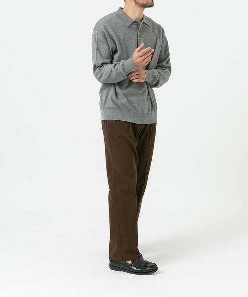 URBAN RESEARCH ROSSO MEN(アーバンリサーチロッソメン)の「コットンカシミヤニットポロシャツ(ニット/セーター・メンズ・グレー系その他/グレー/ブラック/アイボリー・MEDIUM/LARGE)」の9枚目の写真