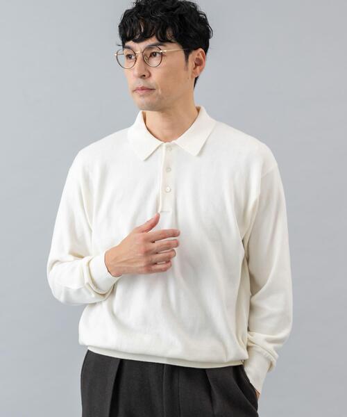 コットンカシミヤニットポロシャツ（ニット/セーター）｜URBAN