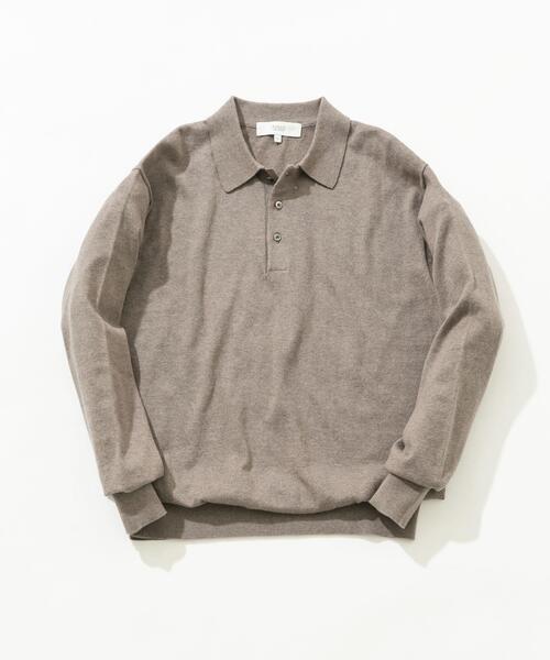 コットンカシミヤニットポロシャツ（ニット/セーター）｜URBAN