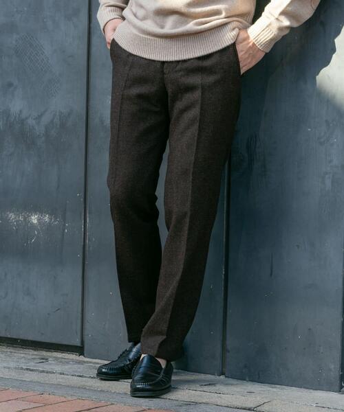 URBAN RESEARCH ROSSO MEN（アーバンリサーチロッソメン）の「『XLサイズあり』ウールツイードテーパードパンツ（その他パンツ・メンズ・ブラック/チャコールグレー/ダークブラウン・MEDIUM/LARGE/X-LARGE）」の4枚目の写真
