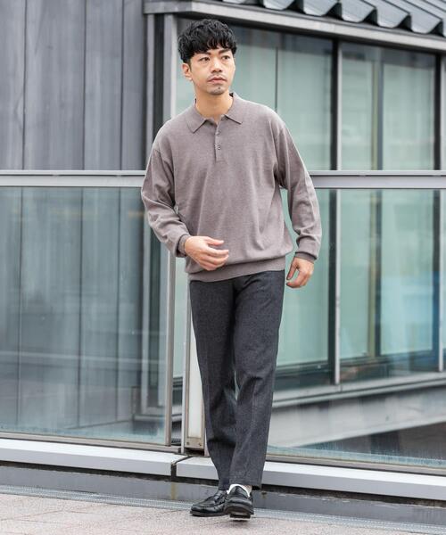 URBAN RESEARCH ROSSO MEN（アーバンリサーチロッソメン）の「『XLサイズあり』ウールツイードテーパードパンツ（スラックス・メンズ・ブラック/チャコールグレー/ダークブラウン・MEDIUM/LARGE/X-LARGE）」の21枚目の写真