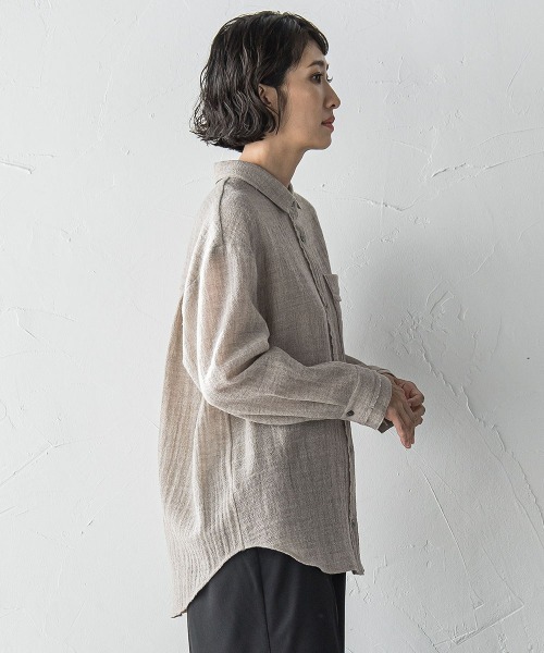 セール】ウールリファインシャツ（シャツ/ブラウス）｜la.f…（ラエフ