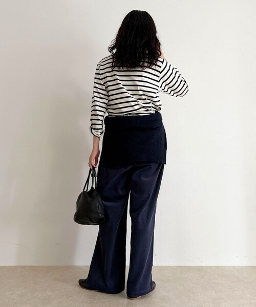 fredy emue（フレディエミュ）の「【GEVACO/ゲバコ】コーデュロイイージーワイドパンツ（その他パンツ・レディース・アイボリー/ブラック/ブルー/キャメル・38）」の7枚目の写真