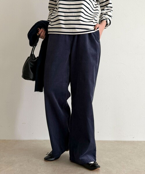 fredy emue（フレディエミュ）の「【GEVACO/ゲバコ】コーデュロイイージーワイドパンツ（その他パンツ・レディース・アイボリー/ブラック/ブルー/キャメル・38）」の10枚目の写真