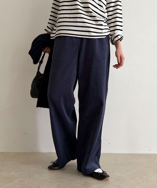 fredy emue（フレディエミュ）の「【GEVACO/ゲバコ】コーデュロイイージーワイドパンツ（その他パンツ・レディース・アイボリー/ブラック/ブルー/キャメル・38）」の11枚目の写真