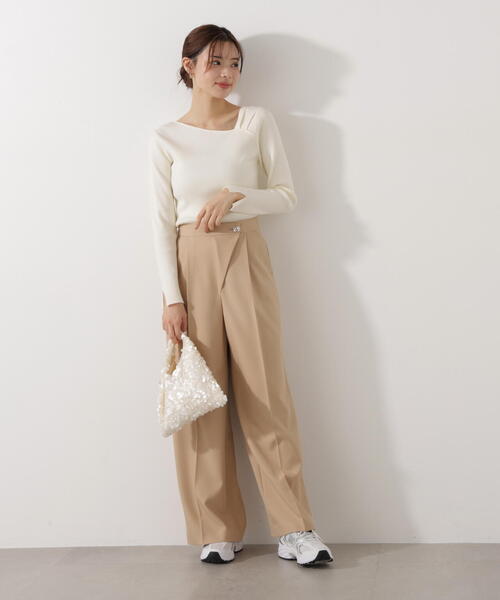 PROPORTION BODY DRESSING（プロポーションボディドレッシング）の「【加藤栞さん着用】ハイウエストラップパンツ / 1215230004（その他パンツ・レディース・ダークグレー/ベージュ・MEDIUM/P/S）」の22枚目の写真