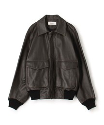 EDITION(エディション)のクラッシュレザー A-2ジャケット(ダッフルコート)