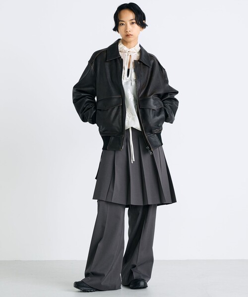 クラッシュレザー A-2ジャケット（ダッフルコート）｜EDITION