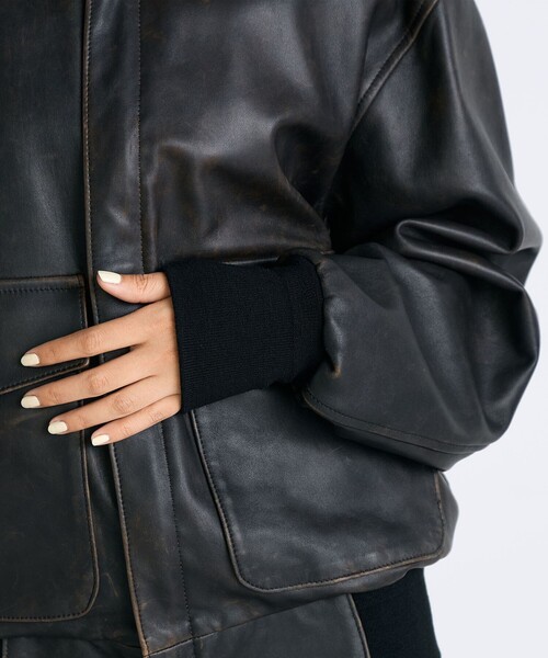 クラッシュレザー A-2ジャケット（ダッフルコート）｜EDITION