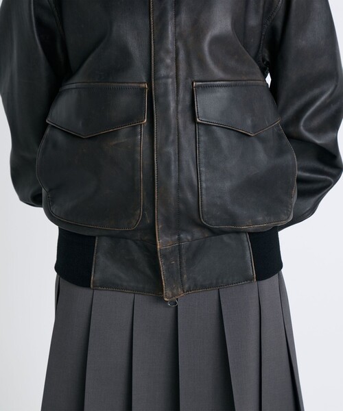 クラッシュレザー A-2ジャケット（ダッフルコート）｜EDITION