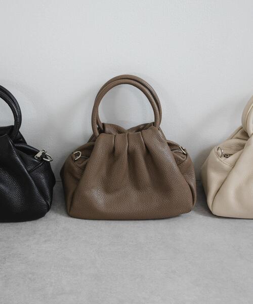 URBAN RESEARCH（アーバンリサーチ）の「レザーハンドバッグ（ハンドバッグ・レディース・モカ/ブラック/オフホワイト・-）」の19枚目の写真