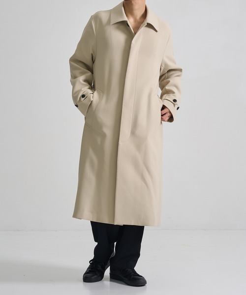 CITY TOKYO（シティトウキョウ）の「【CITY TOKYO/シティートーキョー】アーバンタイロッケンオーバーコート（ステンカラーコート・メンズ・ブラック/ダークグレー/グレイッシュベージュ・1/3/2）」の3枚目の写真