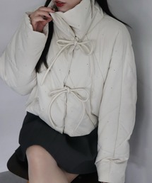 mellowneon（メロウネオン）の「2wayビジューリボンキルティングコート（ダウンジャケット/コート）」