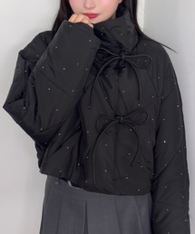 MELLOWNEON クロップドダウンジャケット ブラック MELLOWNEON クロップドダウンジャケット ブラック｜mellowneon