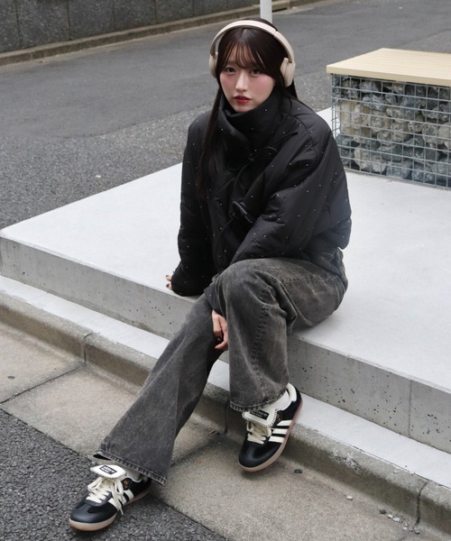 mellowneon(メロウネオン)の「2wayビジューリボンキルティングコート(ダウンジャケット/コート・レディース・ブラック/アイボリー・FREE)」の20枚目の写真