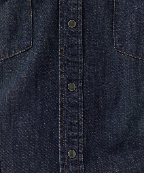 MUSINSA STANDARD（ムシンサスタンダード）の「デニムウエスタンシャツ[ダークブルー]（シャツ/ブラウス・メンズ・その他・SMALL/MEDIUM/LARGE/X-LARGE/XX-LARGE）」の7枚目の写真