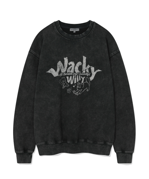 Wacky WiLLy(ワッキーウィリー)の「キキレオタイポグラフィック スウェットチャコール(スウェット・レディース・その他・SMALL/LARGE)」の1枚目の写真
