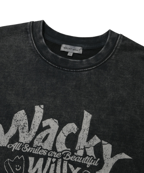 Wacky WiLLy(ワッキーウィリー)の「キキレオタイポグラフィック スウェットチャコール(スウェット・レディース・その他・SMALL/LARGE)」の4枚目の写真