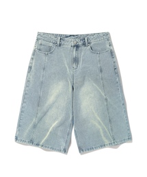 Verdnt（バーダント）の「切開ウォッシュドデニムバミューダパンツ[ライトブルー]（その他パンツ）」