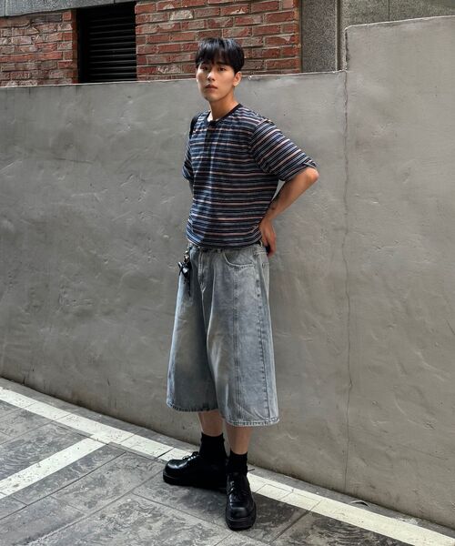 Verdnt（バーダント）の「切開ウォッシュドデニムバミューダパンツ[ライトブルー]（その他パンツ・レディース・ライトインディゴブルー・SMALL/MEDIUM/LARGE/X-LARGE）」の11枚目の写真