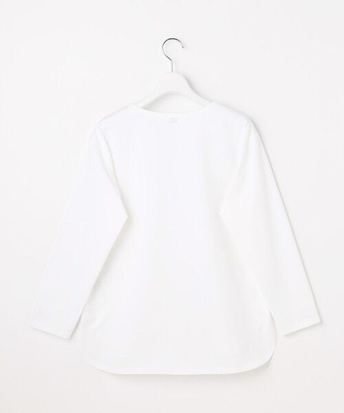 J.PRESS Ladies(J.プレス レディス)の「ベーシックジャージー シャツテール カットソー(Tシャツ/カットソー・レディース・ホワイト系・SMALL)」の8枚目の写真