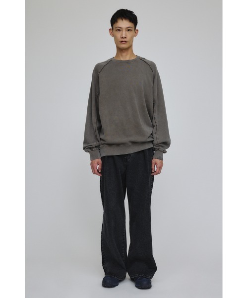 STYLEMIXER（スタイルミキサー）の「ピグメントダイクルースウェット（スウェット・メンズ・ブラック/カーキ/パープル・MEDIUM/LARGE）」の17枚目の写真