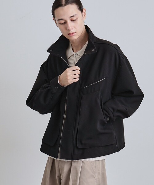 tk.TAKEO KIKUCHI(ティーケータケオキクチ)の「フライトジャケット(ブルゾン・メンズ・オフホワイト/ブラック/ブラウン系その他・02/03)」の1枚目の写真