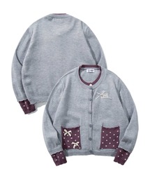 HOOK（フック）の「HOOK for girls　ドットポケット配色カーディガン（カーディガン/ボレロ）」