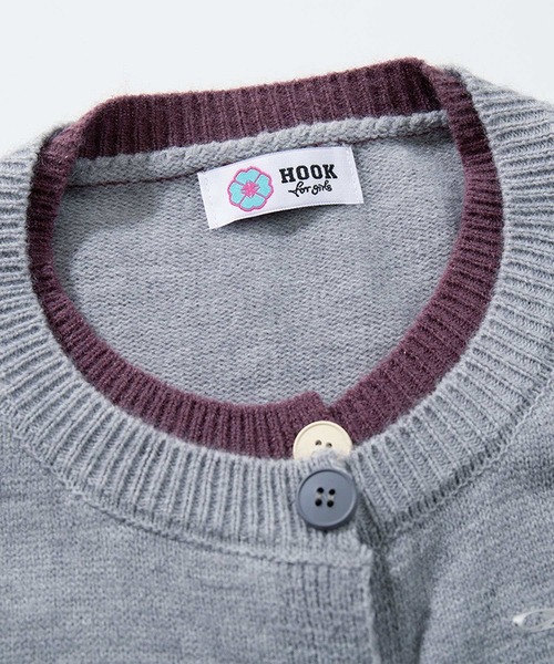 HOOK(フック)の「HOOK for girls ドットポケット配色カーディガン(カーディガン/ボレロ・レディース・チョコ/ライトブルー/グレー・FREE)」の21枚目の写真