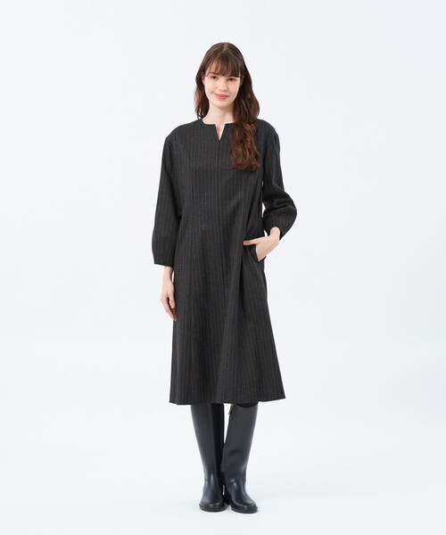 MACKINTOSH PHILOSOPHY(マッキントッシュ フィロソフィー)の「ラメサキソニーサックワンピース(ワンピース・レディース・ベージュ/グレー系その他2・38/36)」の7枚目の写真