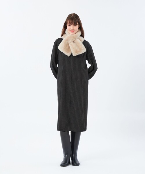 MACKINTOSH PHILOSOPHY(マッキントッシュ フィロソフィー)の「ラメサキソニーサックワンピース(ワンピース・レディース・ベージュ/グレー系その他2・38/36)」の6枚目の写真