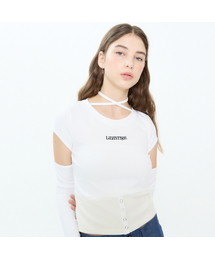 CH BUTTON LAYERED TEE(WHITE)