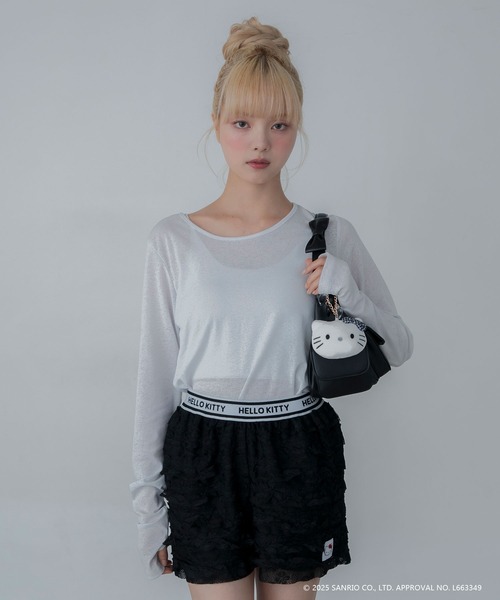 sanrio（サンリオ）の「【HELLO KITTY】モノトーンハローキティぬいぐるみバッグチャーム（キーホルダー・レディース・ホワイト・FREE）」の4枚目の写真