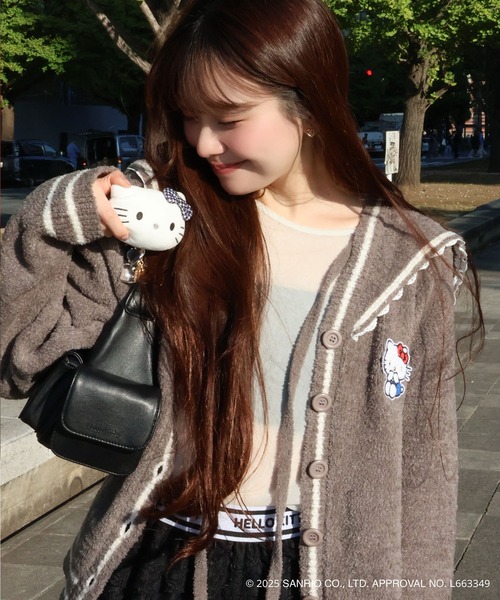 sanrio（サンリオ）の「【HELLO KITTY】モノトーンハローキティぬいぐるみバッグチャーム（キーホルダー・レディース・ホワイト・FREE）」の12枚目の写真