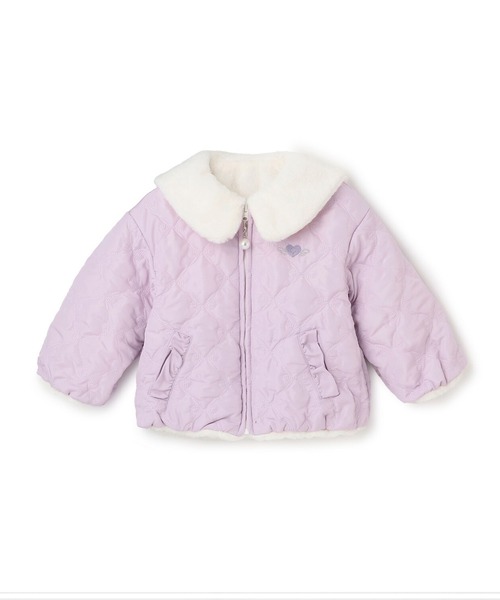 KP（ケーピー）の「フェイクファー×リボンキルト リバーシブルジャケット（その他アウター・キッズ・オフホワイト/ベージュ系その他・90cm/100cm/110cm/120cm/130cm）」の4枚目の写真