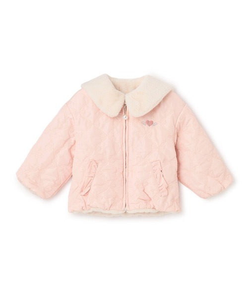 KP（ケーピー）の「フェイクファー×リボンキルト リバーシブルジャケット（その他アウター・キッズ・オフホワイト/ベージュ系その他・90cm/100cm/110cm/120cm/130cm）」の5枚目の写真