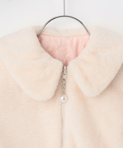 KP（ケーピー）の「フェイクファー×リボンキルト リバーシブルジャケット（その他アウター・キッズ・オフホワイト/ベージュ系その他・90cm/100cm/110cm/120cm/130cm）」の7枚目の写真