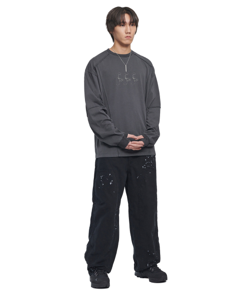 NOMANUAL(NOMANUAL)の「SLASH LONG SLEEVE TEE - CHARCOAL(Tシャツ/カットソー・レディース・その他・SMALL/MEDIUM/LARGE/X-LARGE)」の15枚目の写真