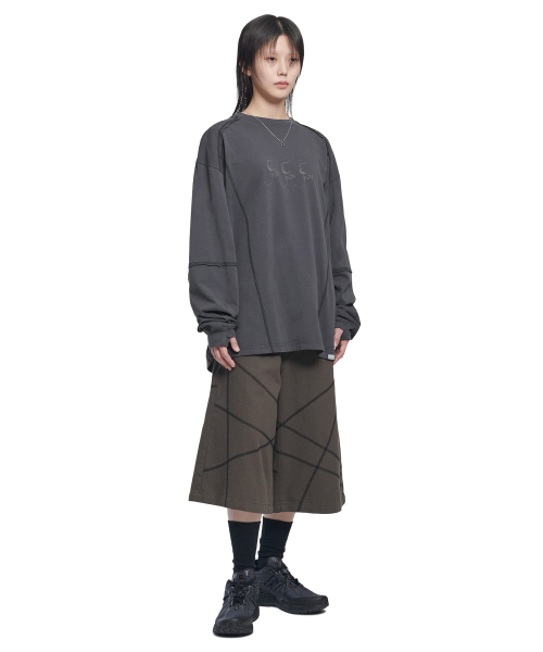 NOMANUAL(NOMANUAL)の「SLASH LONG SLEEVE TEE - CHARCOAL(Tシャツ/カットソー・レディース・その他・SMALL/MEDIUM/LARGE/X-LARGE)」の17枚目の写真