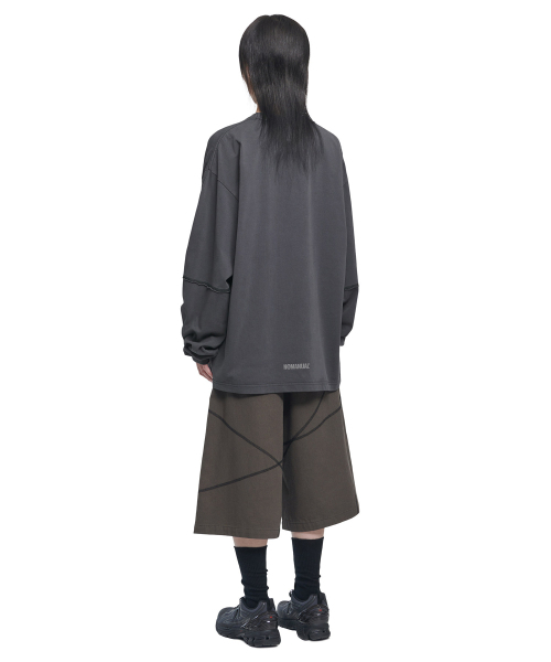 NOMANUAL(NOMANUAL)の「SLASH LONG SLEEVE TEE - CHARCOAL(Tシャツ/カットソー・レディース・その他・SMALL/MEDIUM/LARGE/X-LARGE)」の10枚目の写真