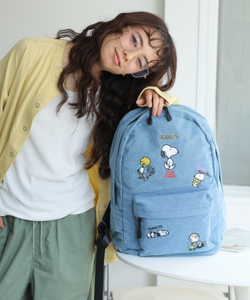 PEANUTS（ピーナッツ）の「PEANUTS デニムデイパック（バックパック/リュック・レディース・インディゴブルー/ライトインディゴブルー・FREE）」の6枚目の写真