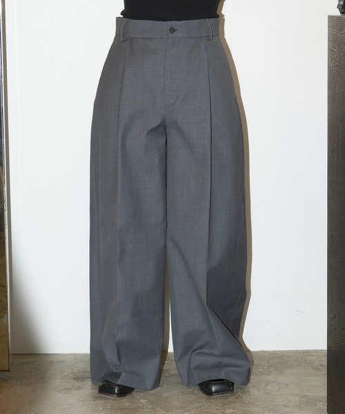 goat essence グレー スラックス SLACKS (BAGGY)（スラックス）｜GOAT ESSENCE（ゴートエッセンス）の